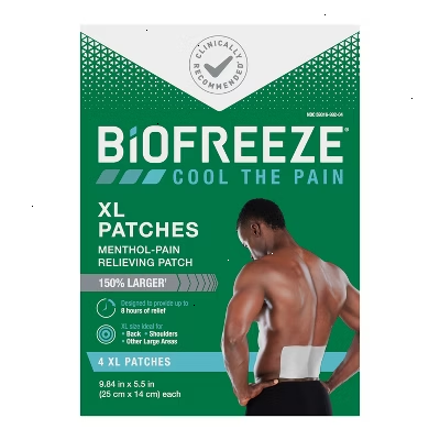 Biofreeze XL Pain Reliever Patches - 4ct