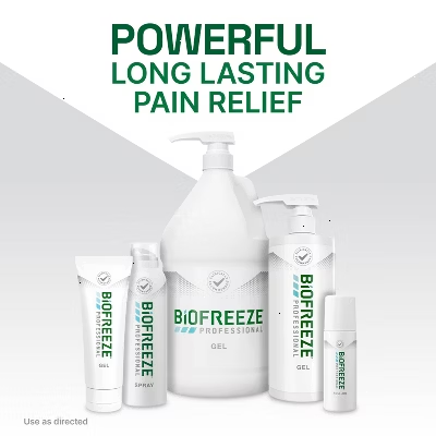 Biofreeze Joint and Muscle Pain Relievers Professional Roll-On 3 fl oz + Lidocaine Ultraflex Patches - 4ct